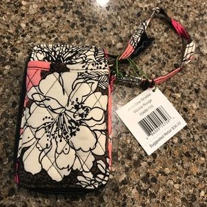 Vera Bradley all in one wristlet mocha rouge